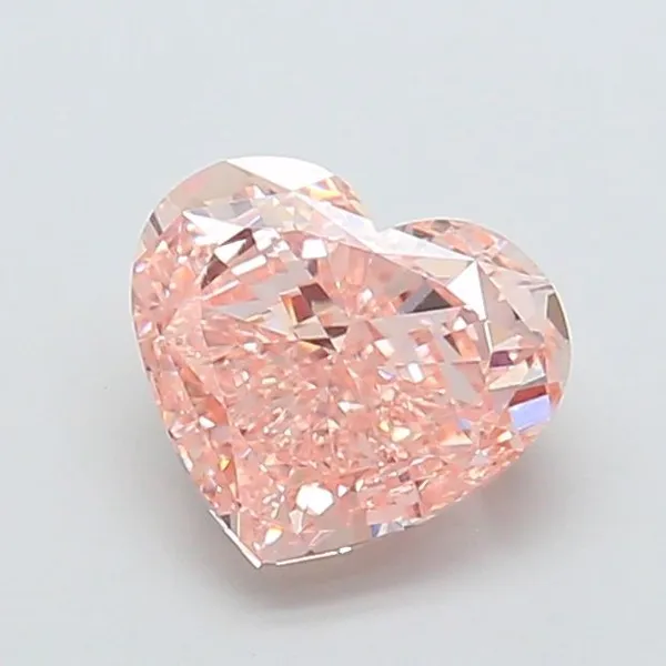 1.9ct HEART Fancy Intense Pink VS1 Coloured Lab diamond