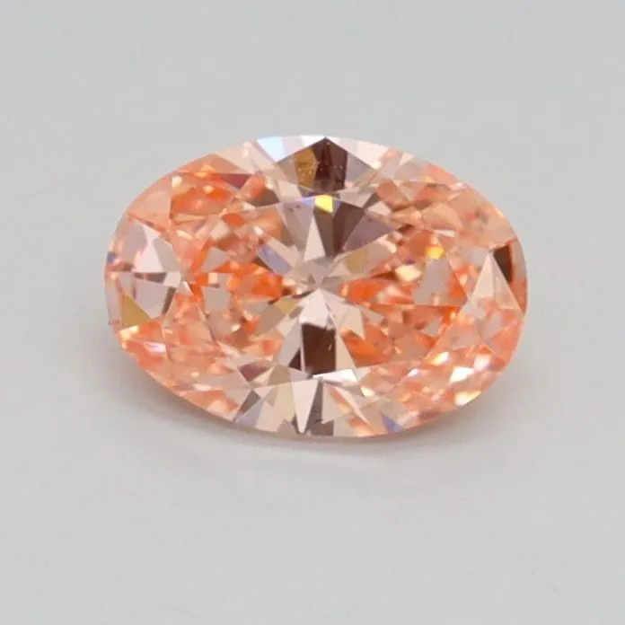0.50ct OVAL Fancy Intense Pink SI1 Coloured Lab diamond
