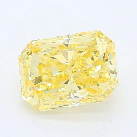 1.02ct RADIANT Fancy Intense Yellow VVS2 Coloured Lab diamond