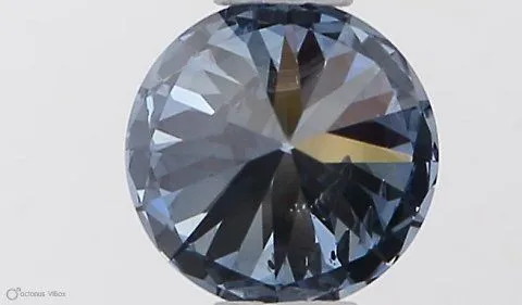 0.40ct ROUND Fancy Vivid Blue SI2 Coloured Lab diamond