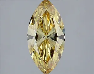 2.09ct MARQUISE Fancy Intense Yellow VVS2 Coloured Lab diamond