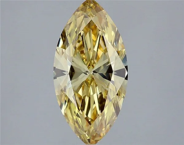 2.09ct MARQUISE Fancy Intense Yellow VVS2 Coloured Lab diamond