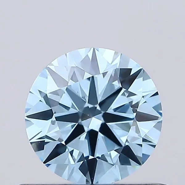 0.55ct ROUND Fancy Vivid Blue VS1 Coloured Lab diamond