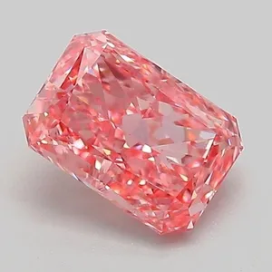1.09ct RADIANT Fancy Vivid Pink VS1 Coloured Lab diamond