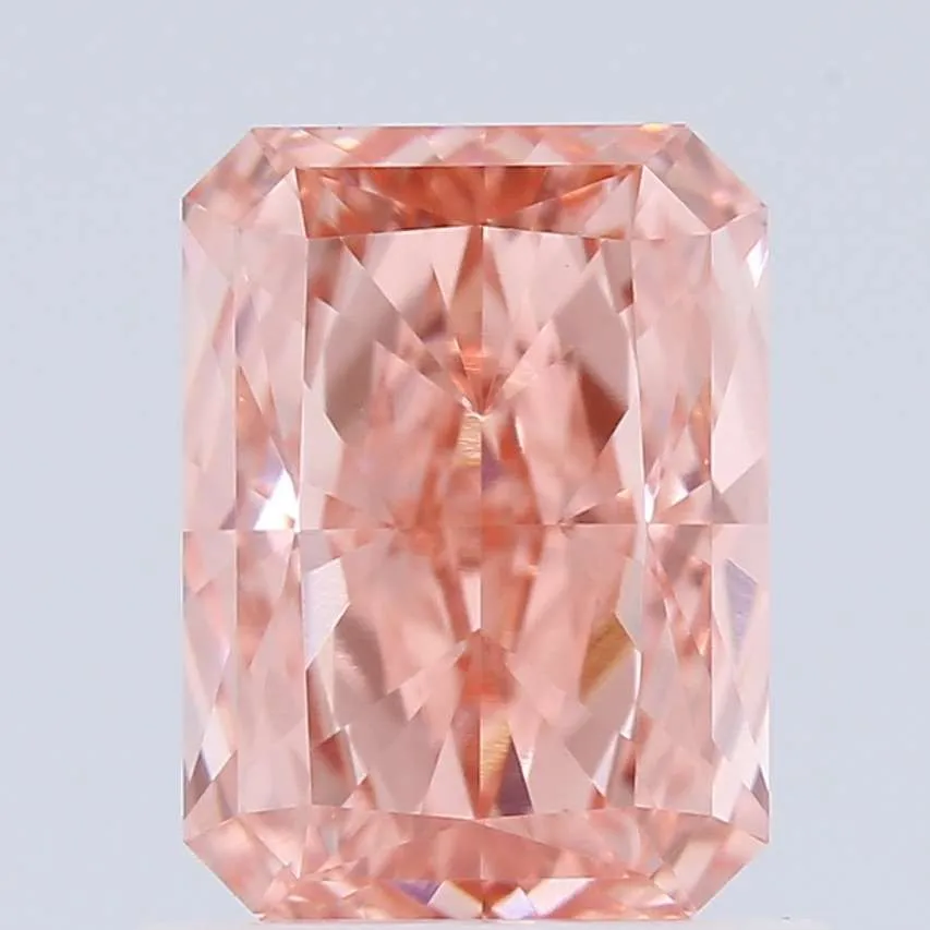 1.00ct RADIANT Fancy Vivid Pink VS1 Coloured Lab diamond