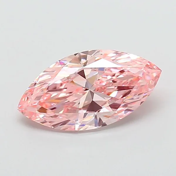 3ct MARQUISE Fancy Vivid Pink VVS2 Coloured Lab diamond