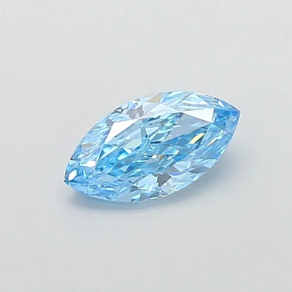 1.54ct MARQUISE Fancy Vivid Blue VS1 Coloured Lab diamond