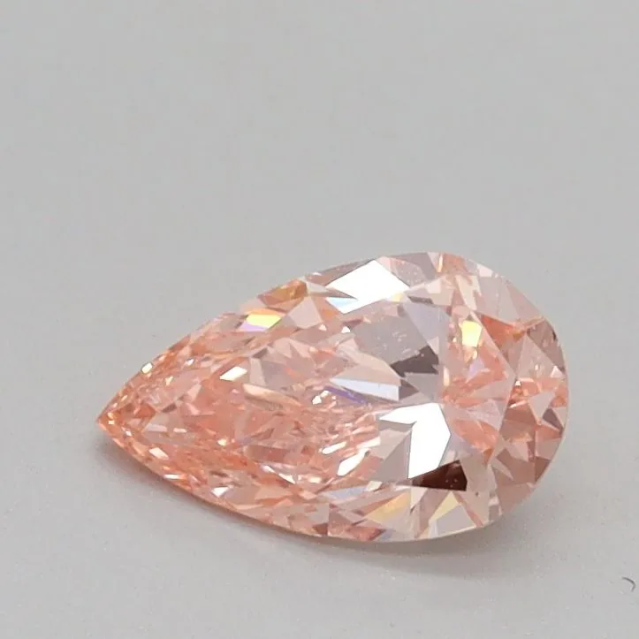 0.50ct PEAR Fancy Intense Pink SI1 Coloured Lab diamond