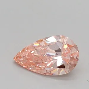 0.5ct PEAR Fancy Intense Pink SI1 Coloured Lab diamond