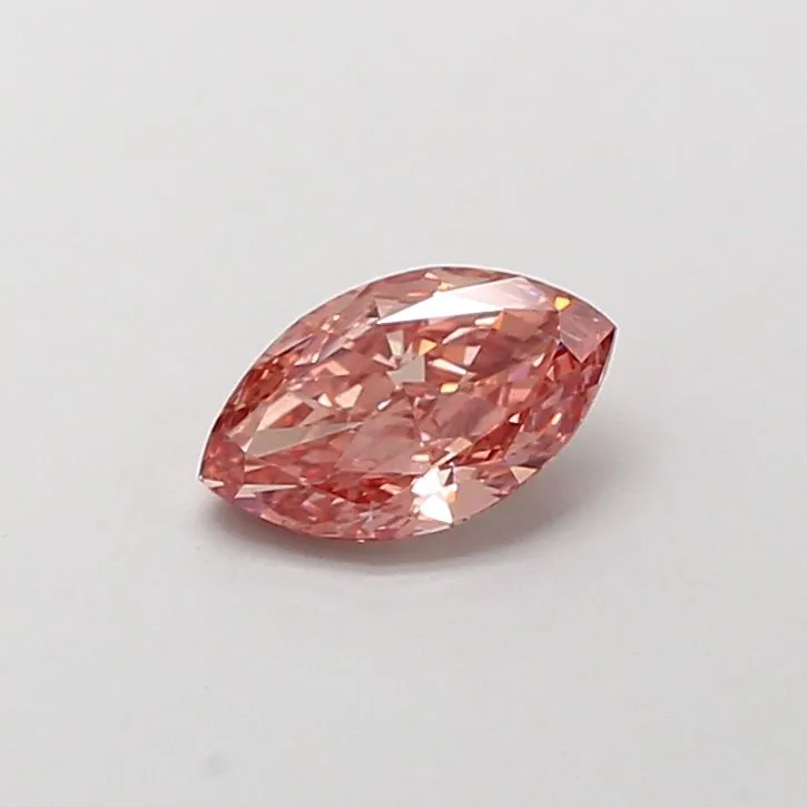 1.01ct MARQUISE Fancy Intense Brownish Pink VS2 Coloured Lab diamond