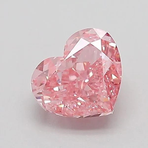1.02ct HEART Fancy Vivid Pink VVS2 Coloured Lab diamond