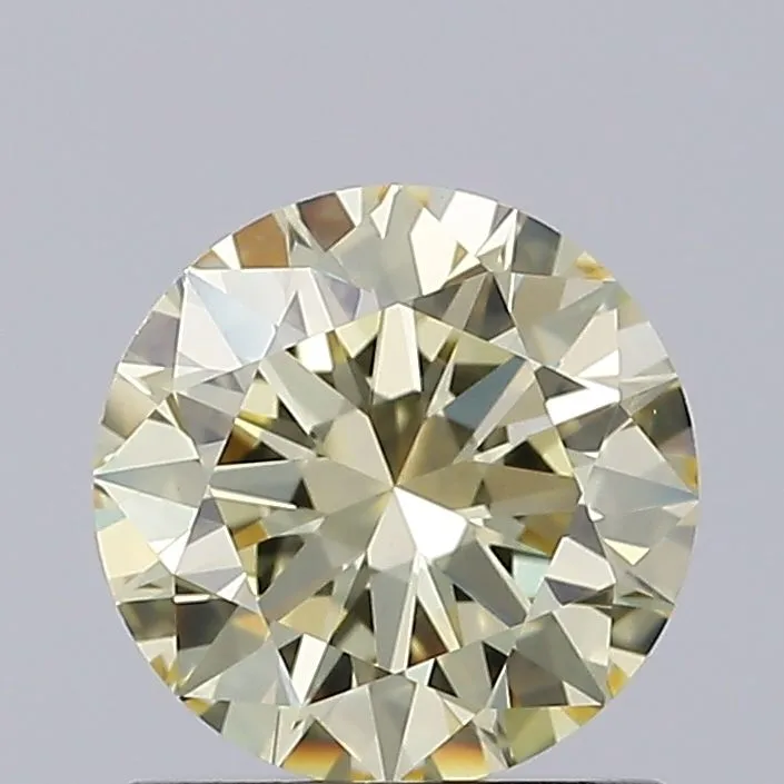 1.06ct ROUND Fancy Light Yellow VVS2 Coloured Lab diamond