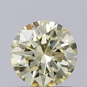 1.06ct ROUND Fancy Light Yellow VVS2 Coloured Lab diamond