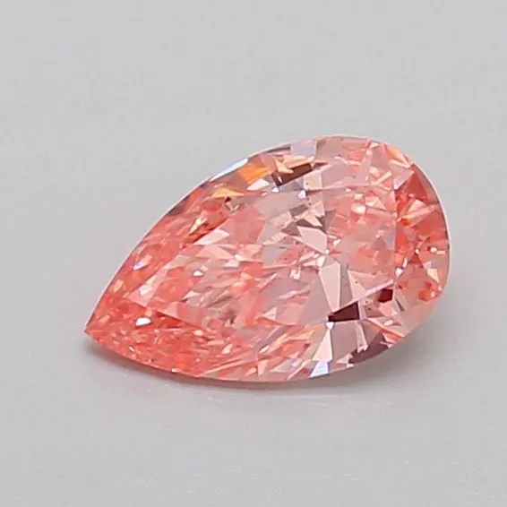 0.46ct PEAR Fancy Vivid Pink VS2 Coloured Lab diamond
