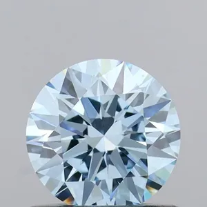 0.62ct ROUND Fancy Vivid Blue VVS1 Coloured Lab diamond