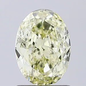 1.2ct OVAL Fancy Yellow VVS2 Coloured Lab diamond