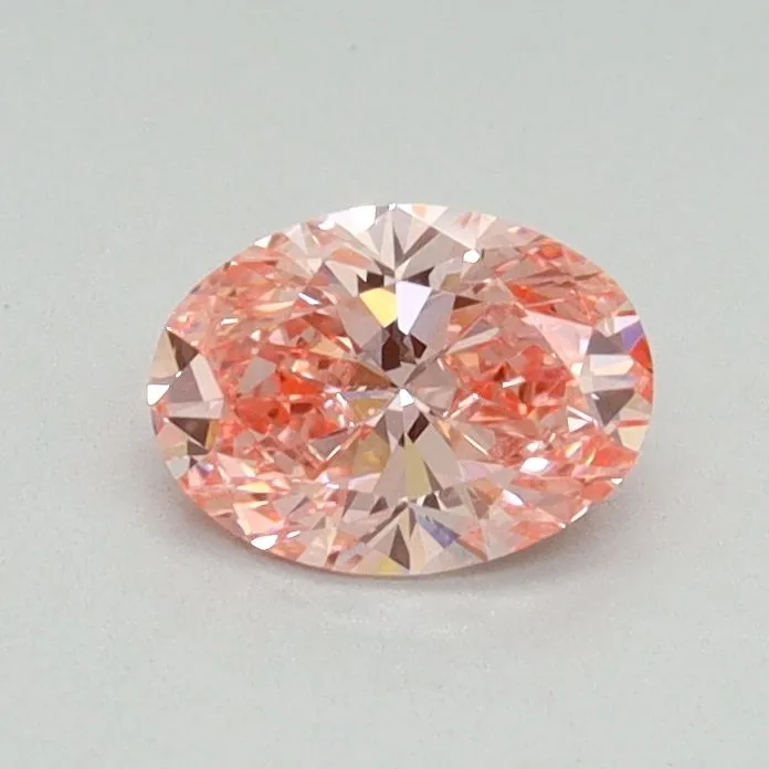 0.50ct OVAL Fancy Vivid Pink VVS2 Coloured Lab diamond