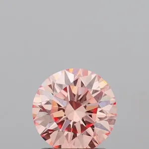 1.08ct ROUND Fancy Intense Pink VVS2 Coloured Lab diamond