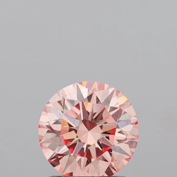 1.08ct ROUND Fancy Intense Pink VVS2 Coloured Lab diamond