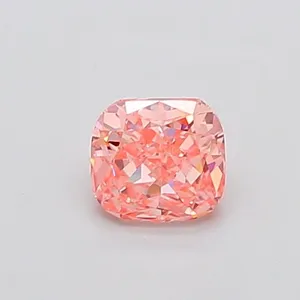 0.96ct CUSHION Fancy Vivid Pink VS1 Coloured Lab diamond