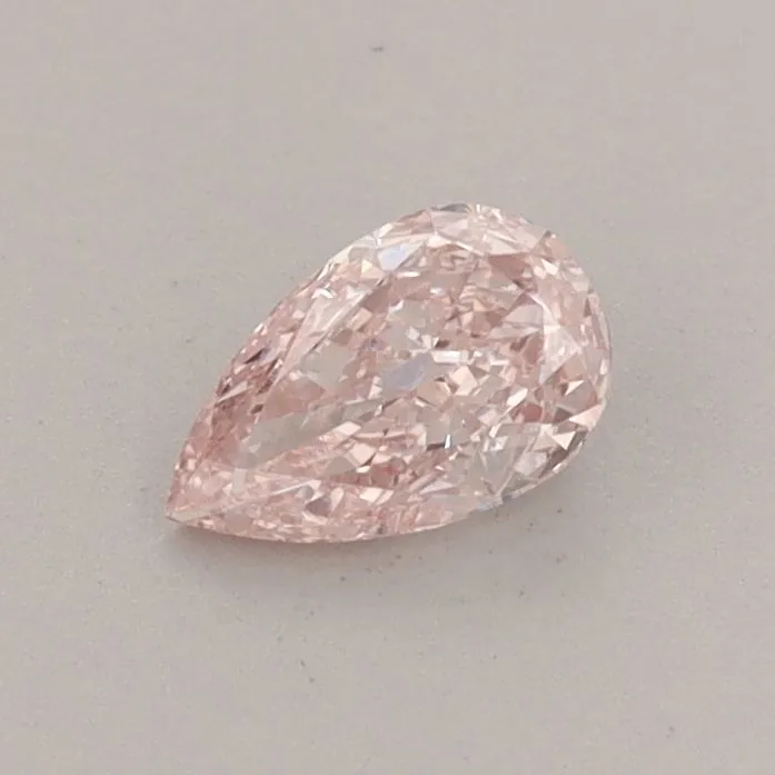 0.36ct PEAR Fancy Vivid Pink VS1 Coloured Lab diamond