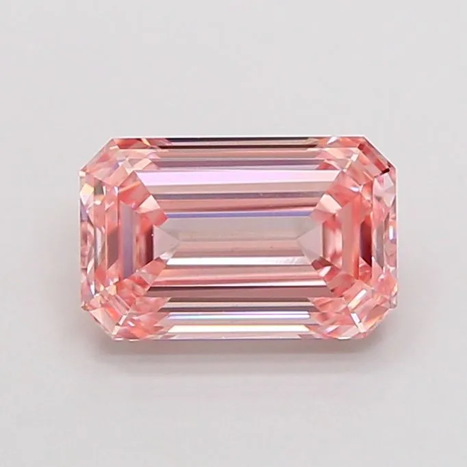 1.39ct EMERALD Fancy Intense Pink VS1 Coloured Lab diamond