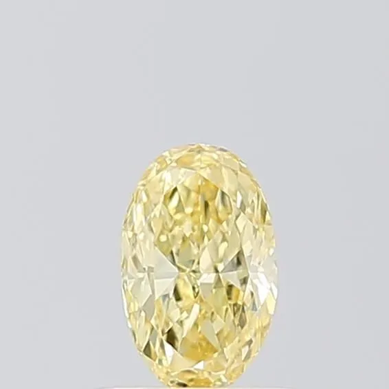 0.53ct OVAL Fancy Intense Yellow VVS2 Coloured Lab diamond