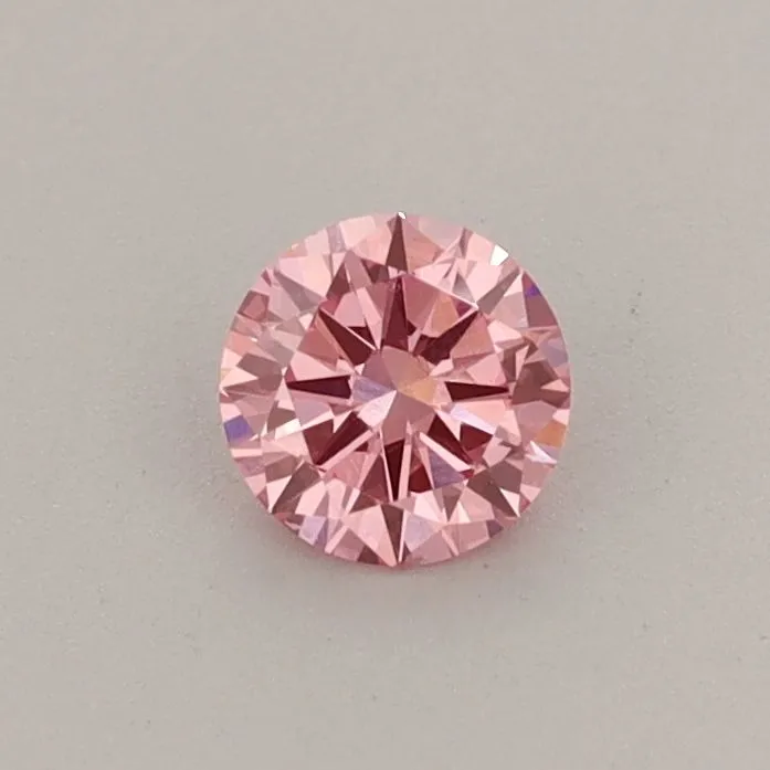 0.30ct ROUND Fancy Vivid Pink VS1 Coloured Lab diamond