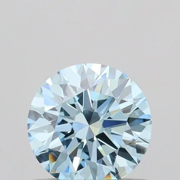 0.55ct ROUND Fancy Vivid Blue VVS2 Coloured Lab diamond