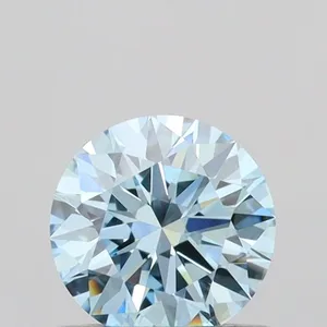 0.55ct ROUND Fancy Vivid Blue VVS2 Coloured Lab diamond