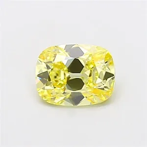 1.02ct CUSHION Fancy Yellow VS1 Coloured Lab diamond