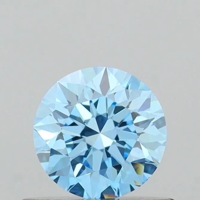 0.51ct ROUND Fancy Vivid Blue VVS2 Coloured Lab diamond