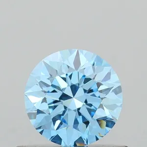 0.51ct ROUND Fancy Vivid Blue VVS2 Coloured Lab diamond