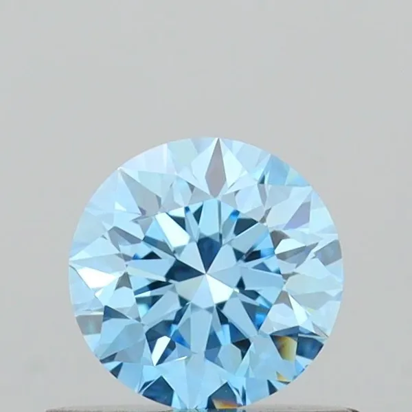 0.51ct ROUND Fancy Vivid Blue VVS2 Coloured Lab diamond