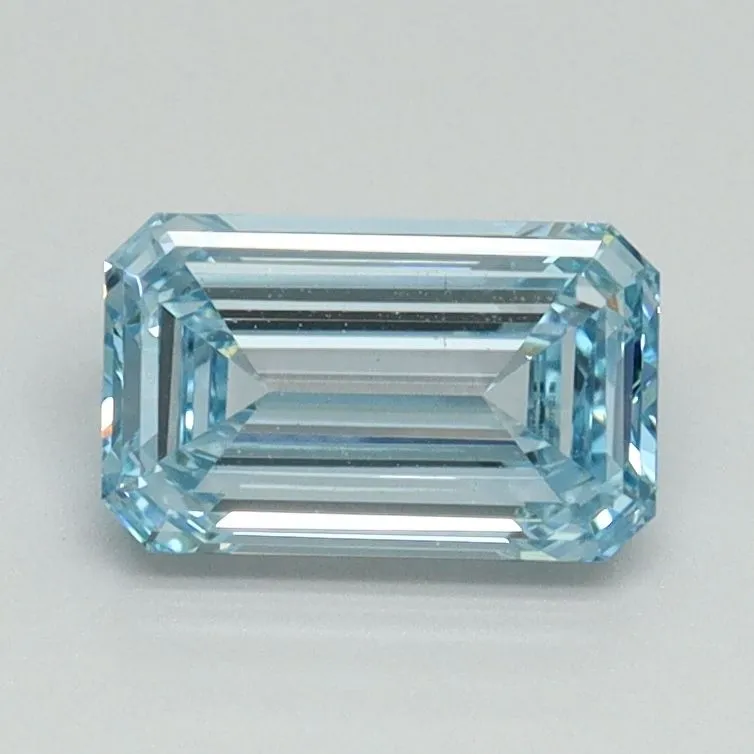 1.04ct EMERALD Fancy Intense Blue VS1 Coloured Lab diamond