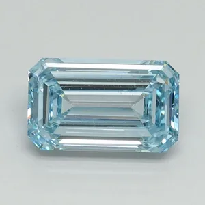 1.04ct EMERALD Fancy Intense Blue VS1 Coloured Lab diamond