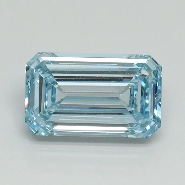 1.04ct EMERALD Fancy Intense Blue VS1 Coloured Lab diamond
