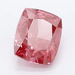 0.99ct CUSHION Fancy Vivid Pink VS2 Coloured Lab diamond