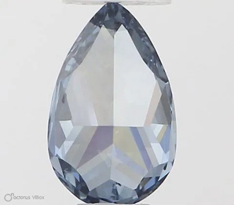 0.33ct PEAR Fancy Vivid Blue SI1 Coloured Lab diamond