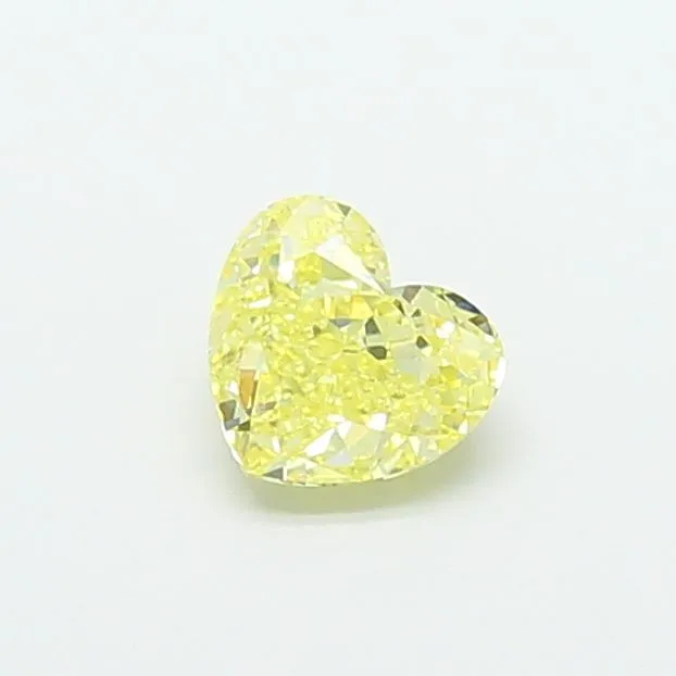 1.01ct HEART Fancy Intense Yellow VVS2 Coloured Lab diamond