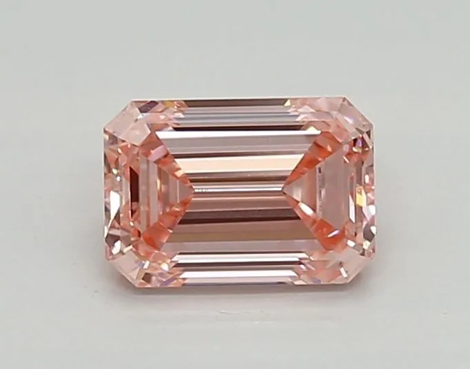 0.76ct EMERALD Fancy Intense Pink VVS1 Coloured Lab diamond