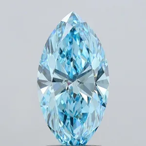 1.95ct MARQUISE Fancy Vivid Blue VS1 Coloured Lab diamond