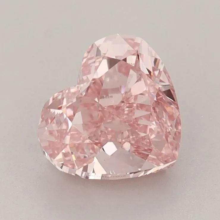 1.62ct HEART Fancy Intense Pink VS1 Coloured Lab diamond
