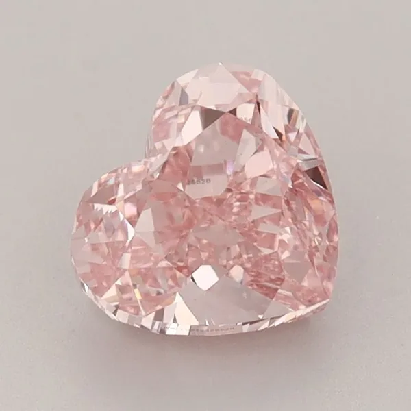 1.62ct HEART Fancy Intense Pink VS1 Coloured Lab diamond