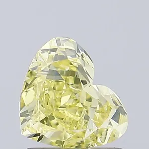 1.13ct HEART Fancy Intense Yellow VS1 Coloured Lab diamond