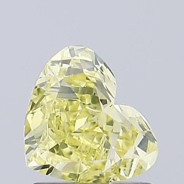1.13ct HEART Fancy Intense Yellow VS1 Coloured Lab diamond