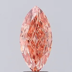 2.04ct MARQUISE Fancy Intense Orangey Pink VVS2 Coloured Lab diamond