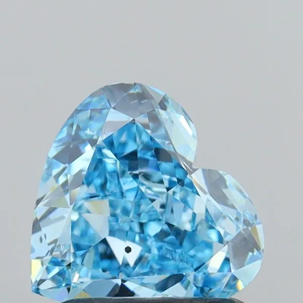 1.14ct HEART Fancy Vivid Blue SI1 Coloured Lab diamond