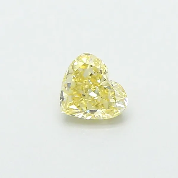 0.43ct HEART Fancy Light Yellow VVS2 Coloured Lab diamond