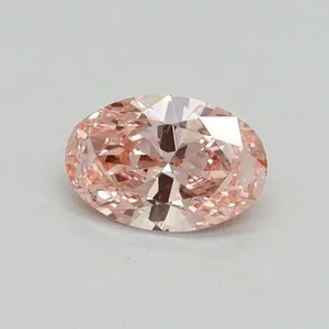 0.32ct OVAL Fancy Vivid Pink VS2 Coloured Lab diamond